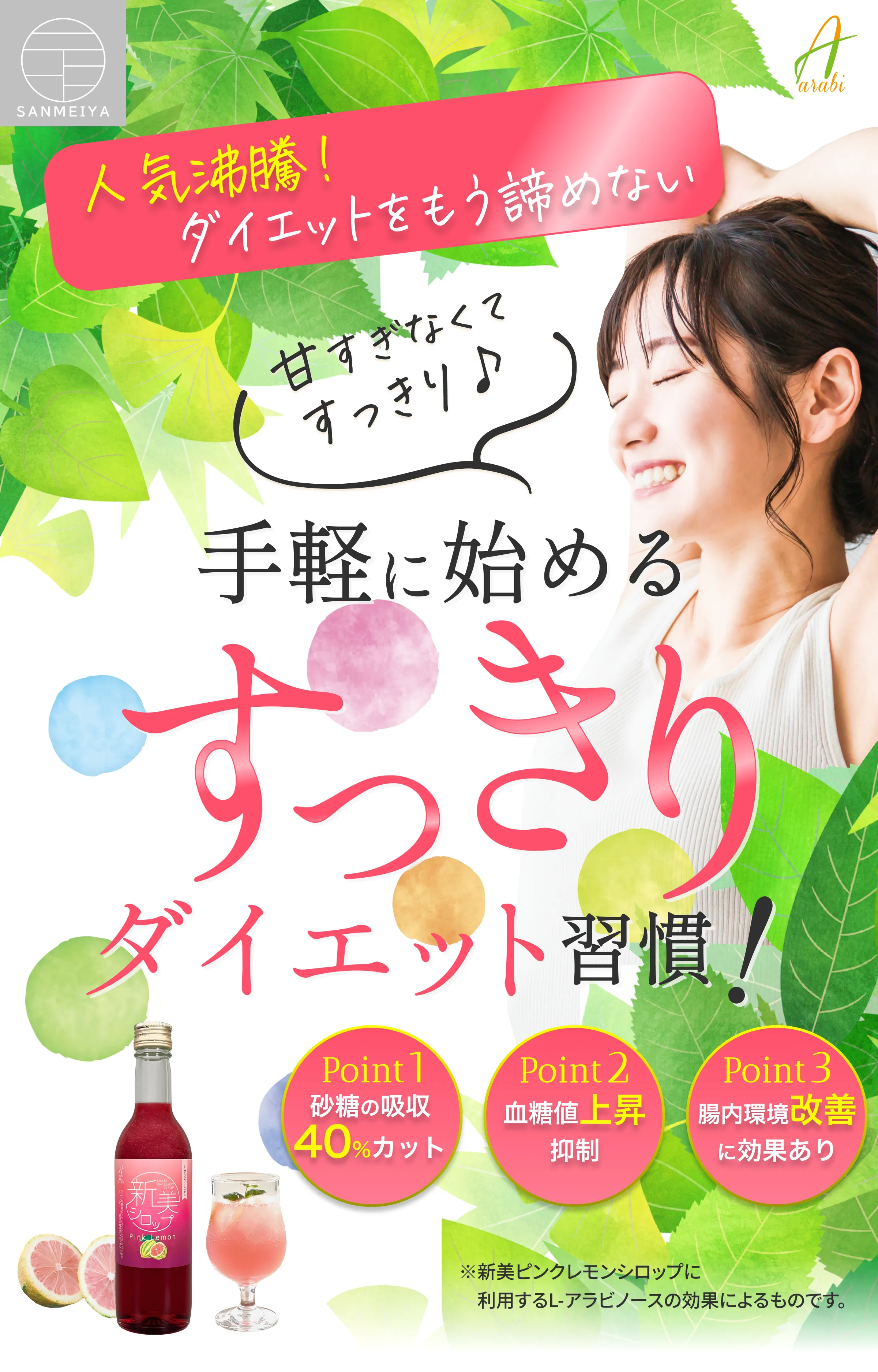 手軽に始めるすっきりダイエット習慣！新美ピンクレモンシロップ